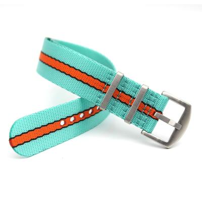 China Yunse Gulf Breathable Color Fabric 20mm 22mm NATO Watch Straps Nylon Seat Belt for sale