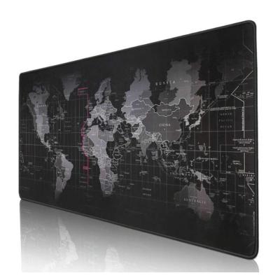 China New HOT World Map Gear Locking Large Edge Natural Rubber Mousepad Waterproof Gaming Desktop Mousepad Keyboard Mat For Warcraft Dota LOL for sale