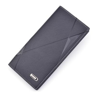 China Other New Men's Wallet 3 Fold Wallet Men's Long Youth Fashion Large Capacity Embossed Wallet Slim Thin Soft Multi-card Slot for sale