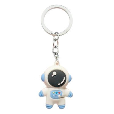 China Silica Gel Cartoon Astronaut Keychain Spaceman Pendant Small PVC Bag Pendant Exquisite Car Key Chain Gift for sale