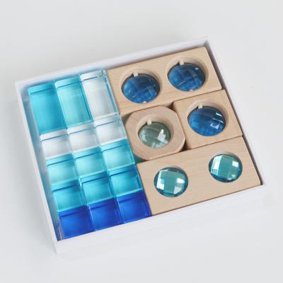 China Acrylic Children's Gift Gem Building Block Acrylic Package Educational Sensory Toys for sale