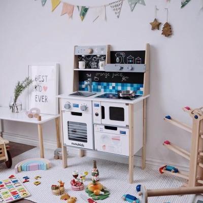 China Andrew's Puzzle Wooden Kitchen Children Pretend Noise Playing Kitchen Toys for sale