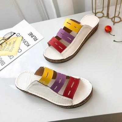 China 2021 Trend Fashion Summer Slippers Fashion Lady Sandals Sellers Women's Leather Slippers For Women for sale