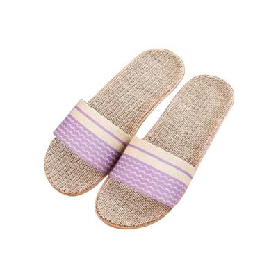 China EVA Sandals Lightweight Linen Breathable Canvas Slide Sole Summer Indoor Slippers for sale