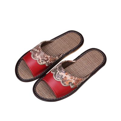 China Fashion Trend Fashion Floor Slipper Summer Canvas Indoor Home Sandals And Slippers for sale