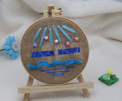 China Embroidery Hoop Hot Selling Poke Embroidery DIY Embroidery Kit Creative Wool Hand Embroidery Kit for sale