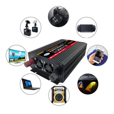 China Aluminum shell 2000w off grid power inverter 12v 24v 48v 60Vdc to AC 110v 240v pure sine wave power inverter 1500W for sale