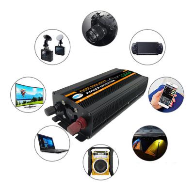 China Aluminum Shell Full Power Inverter 1300W 12V24V48V to 110V 220V Pure Sine Wave Inverter for sale