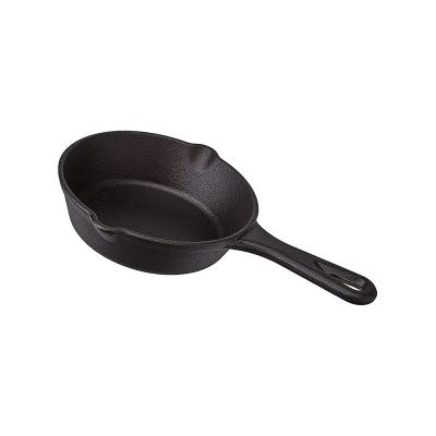 China Good Quality Cookware Wholesale Minimalist Cast Iron Round Frying Pan Mini Cooking Pan for sale