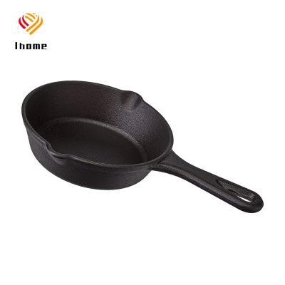 China Minimalist Ihome Pre-Seasoned Cast Iron Kitchen Cooking Ware Non Stick Skillet Frying Pan Skillet Set for sale