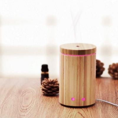 China Outdoor Natural Thick Bamboo Technology Tube Ultrasonic Aroma Diffuser 160ml For Essential Oils Diffuser for sale