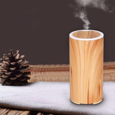 China Color Changing LED Light Mini Car USB Portable Bamboo Wood Grain Ultrasonic Essential Oil Diffuser For America Car for sale