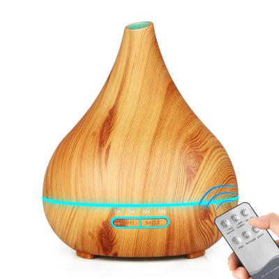 China Factory New Wooden Grain Household Air Humidifier Home Office Colorful Machine USB Oil Diffuser for sale