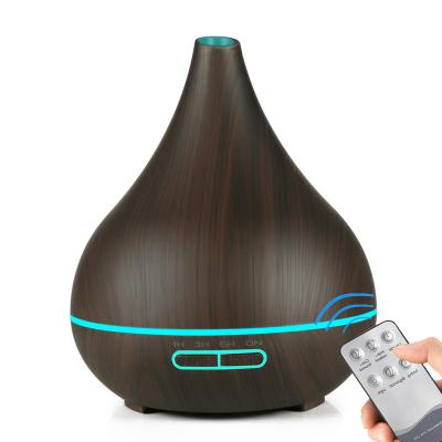 China New Home Wholesale 5V Household Air Humidifier Wood Grain Aromatherapy Oil Desktop Diffuser With 7 Colors Light Diffuser for sale