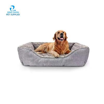 China Manufacturer Designer Dog Bed Luxury Pet Bed Eco Friendly Stocked Suede Dog Bed for sale