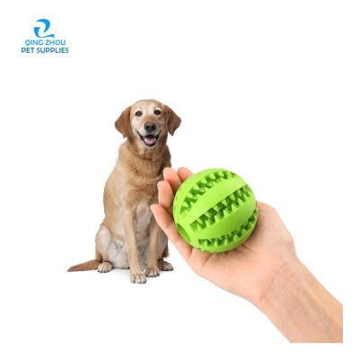 China Stocked Pet Toy Rubber Ball Chew Toys Tooth Cleaning Leak Food Dog Toys for sale