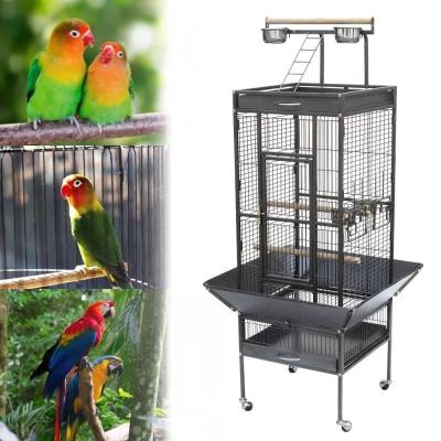 China Viable Tied Deluxe Parrot Group Cage Villa Breeding Cage Tiger Skin Peony 1801 for sale