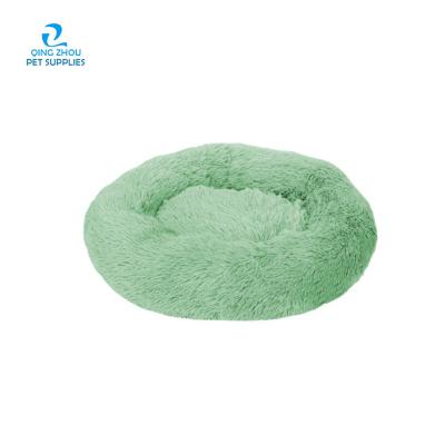 China Wholesale Viable Manufacturer Soft Luxury Plush Pet Cat Dog Rainbow Plush Crib Bed For Dogs Customized Dog Bed for sale