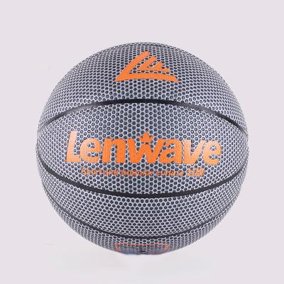 China Lenwave Factory 9 Panels Promotion Basketball Leather Size 7 Outdoor Custom Leather Basketball Ball for sale