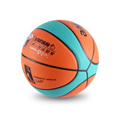 China New design: 9panels Lenwave 4/5/6/7/9 official custom training/game basketball ball pvc/pu/microfiber 9panels size basketball with rubber bladder for sale