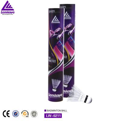 China 2016 hard plastic supplier brand lenwave badminton cheap plastic shuttlecock factory direct for sale