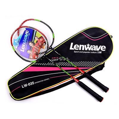 China Eastic & Durable Lenwave Light Weight Steel/Aluminum/Carbon Racket Element T-Joint G4/G5 Badminton Racket Custom Badminton Rackets Set Wholesale for sale