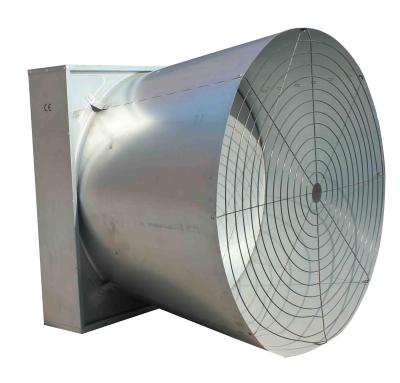 China Greenhouse/Poultry Farm/Factory/Workshop/Smokehouse Lifespan 54 Inch 1380mm Axial Wall Mounted Exhaust Fan Metal Butterfly Industrial Long Cone Indsutry Fan for sale