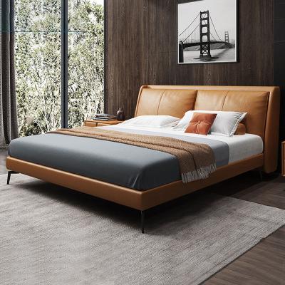 China Modern Single Soft Bedstead 1.8m Bag Durable Italian Minimalist Nordic Family Double Bed Small Small Head Bed for sale