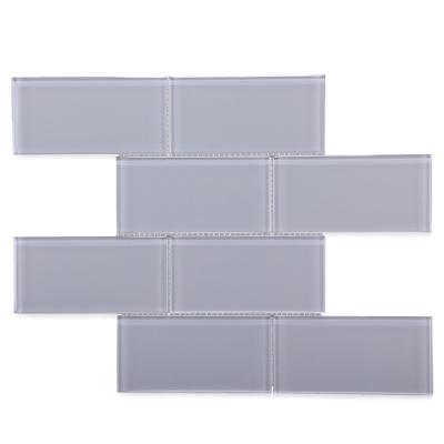 China Modern Classic Glazed Subway Tile Glass Mosaic For Kitchen Wall for sale