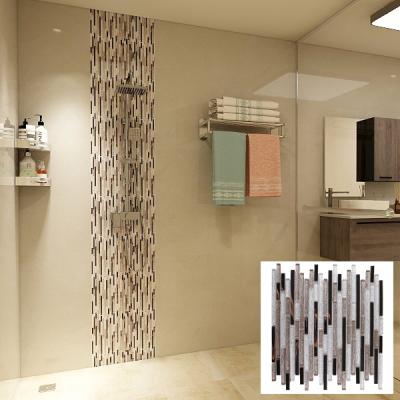 China Modern Bedroom Bathroom Wall Tiles Mosaic With Glitter Crystal Glass Mosaic Tile Design for sale