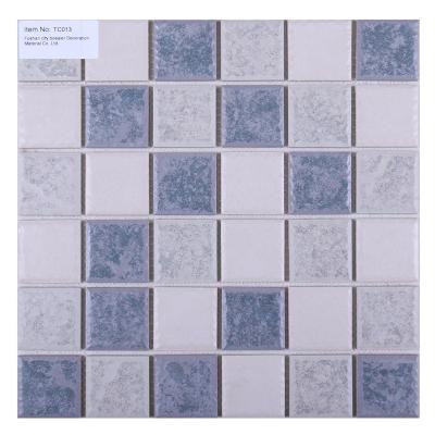 China Wear Resistant Square Gray Ceramic Parquet Wall Decoration mosaicos Swimming Pool Mosaic for sale