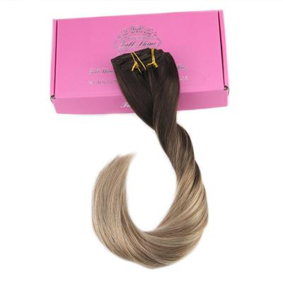 China Wholesale Remy 100% Silky Straight Wave Clip In Hair Extensions Double Drawn Hair Clip In Hair Extensions for sale