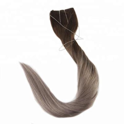 China Silky Straight 10A Wave Halo Hair Balayage Human Hair Extension New Grade Popular Products for sale