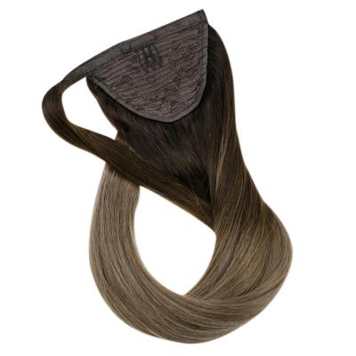 China 100% Remy Human Hair Wholesale Product Low Plug Brazilian Hair Extension Ponytail For Woman for sale