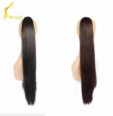 China : Full cutical & Aliexpress products strong double machine best sale high quality virgin brazilian remy hair ponytail hair weft extension with clips for sale