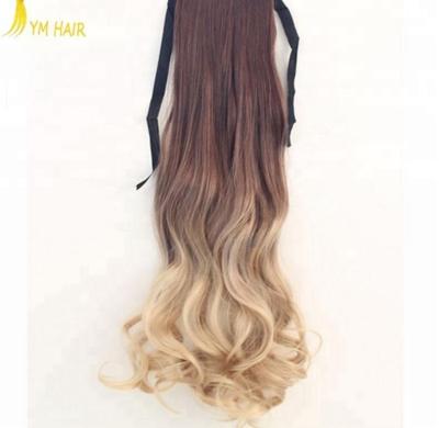 China Full cutical & hot sale brazilian virgin remy hair machine double new strong weft style 100% fasion with clips two tone ponytail hair weft extension double for sale