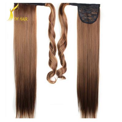 China Full cutical & new product 100% machine strong double weft hot sale brazilian virgin remy hair with clips two tone ponytail hair double weft extension for sale