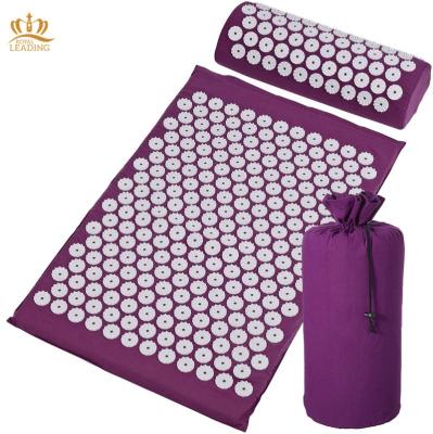 China Cheap Home Gym Commerical Price Yoga Acupressure Mat With Pillow Set For Home Massage for sale