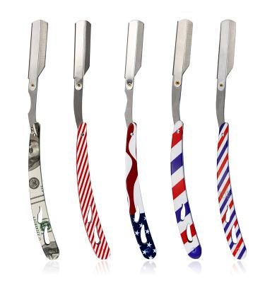 China Single Blade Stainless Steel Straight Razors Shaving Razor Men's Grooming Barber Razor for sale