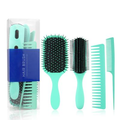 China Home Professional Plastic Anti Static Paddle Brush Denman Hair Brush Haircut Comb Detangle Plastic Pickup Brush for sale