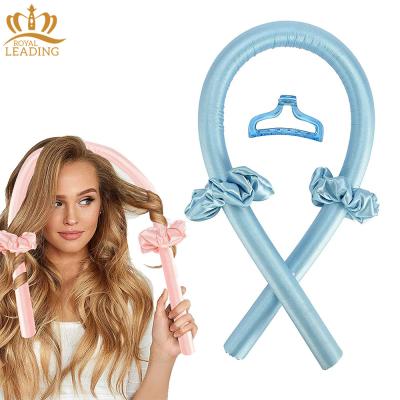 China Home + Salon 2022 Luxury Hair Curler Hair Curler Lazy Hairstyle Tools Women's Heatless Curling Rod No Heat Curling Ribbon Headband for sale