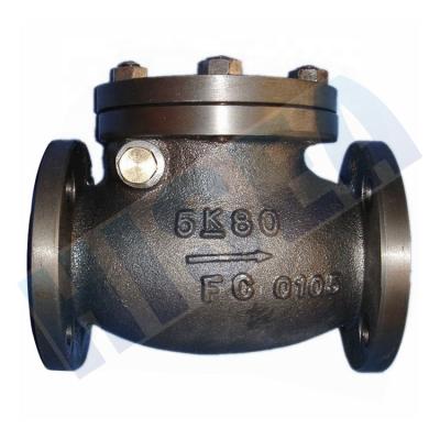 China marine use cast iron swing check valve jis f7372 for marine use for sale