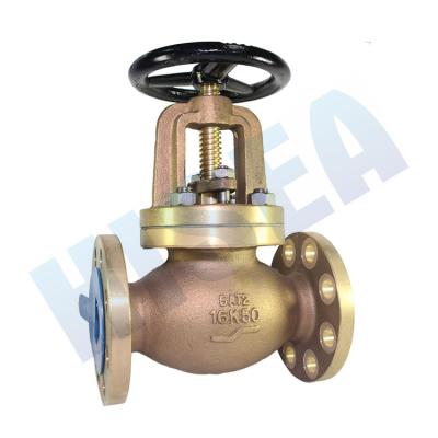 China Shipbuilding or ship repair jis f7301 5k marine cast bronze globe valves for sale