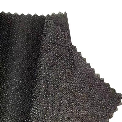 China Elastic xingyan polyester woven fusion interlining 150D iron on coat interface for sale