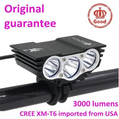 China 6063 Aviation Aluminum XML-T6 3000 Lumens Led Solarstorm X3 Bicycle Bike Front Head Light for sale