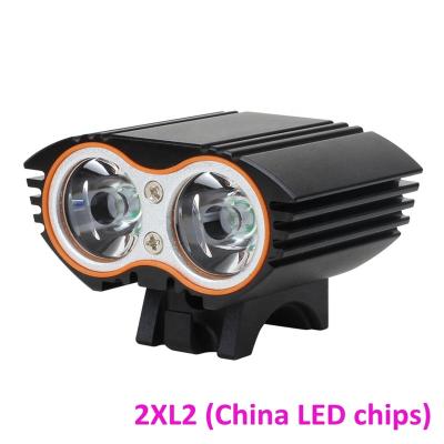 China 6063 Aluminum Aviation Bicycle Bike Lumen T6 XM-L2 x2 Front Light 1500 for sale