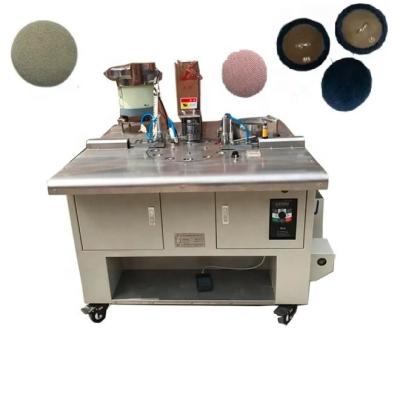 China Semi Automatic Button Pressing Cloth Sofa Baseball Cap Clothes Covering Repair Push Button Making Machine Electric Multifunctional for sale