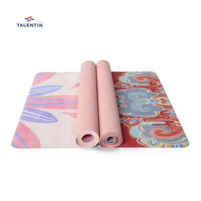 China Ultra Thin Portable Eco-Friendly Hot Selling Yoga Mat Customized Natural Rubber Fitness Printed Yoga Mat Light Weight And Portable Yoga for sale