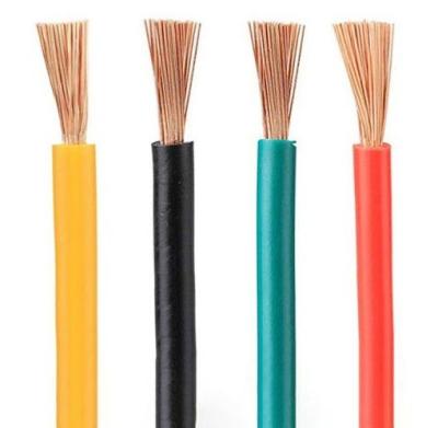 China 450/750V Voltage Flexible PVC Insulated Single Core Copper Electric Wire Cable 1.5-35mm2 for sale