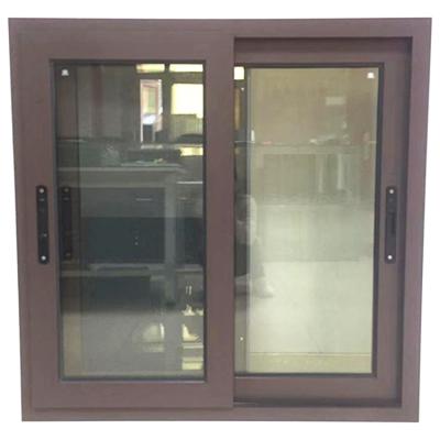 China Sliding Aluminum Two Track Sliding Window With Sliding Insert Screen for sale